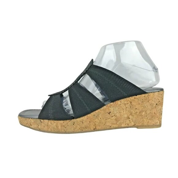 Donald J Pliner Womens Clare S1 Black Wedge Heel Slide Sandals Size US 8.5 M‎ - Picture 3 of 9